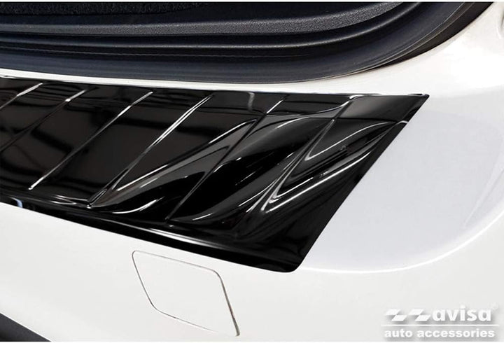 Avisa Spiegelschwarz Edelstahl Heckstossstangenschutz kompatibel mit Volvo V70 Facelift 2013-2016 'R