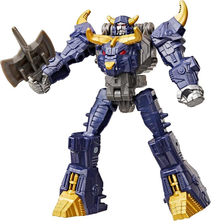 Transformers Cyberworld Cyber Changers Bull, 10 cm grosse Action-Figur mit 4 Schritten zur Verwandlu