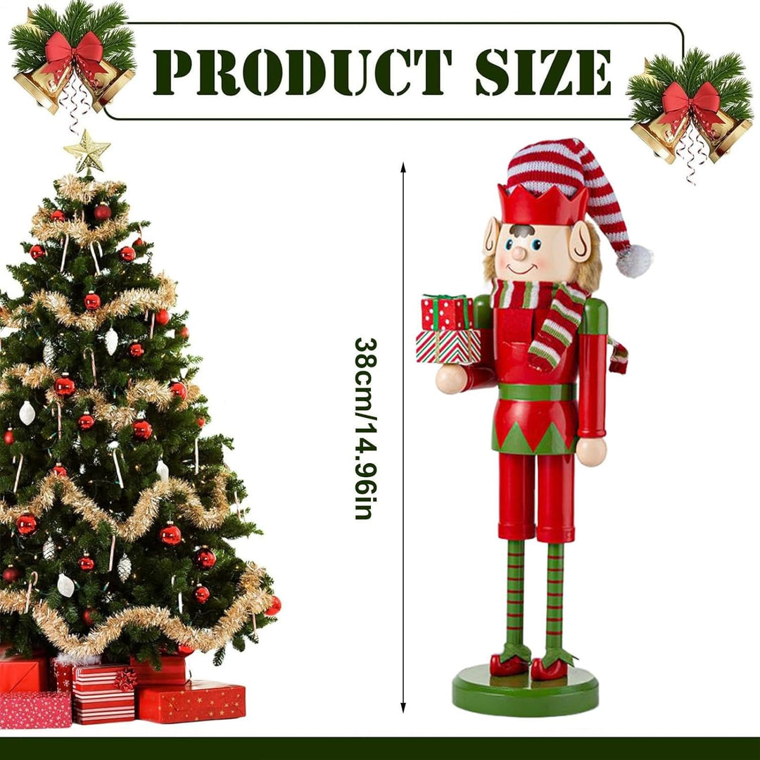 Weihnachtsnussknacker - Nussknacker Figuren - Holz Deko 38 cm Für Küche Nachttisch Kamin Esstisch Ge