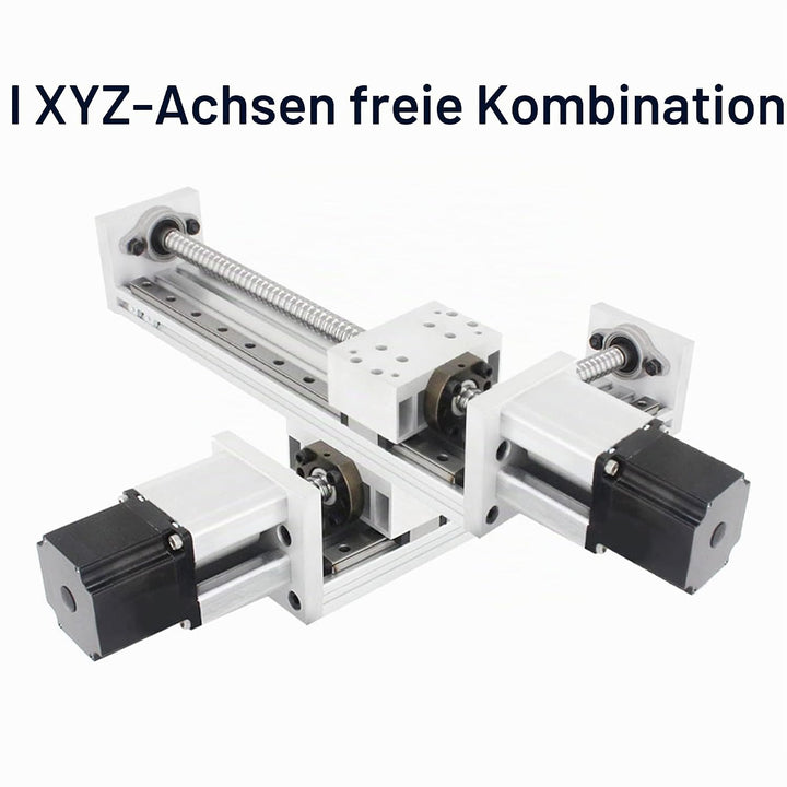 RATTMMOTOR Lineartisch-Aktuator,CNC Linearantrieb Effektiver Hub 300mm Linearführung Mini CNC Linear