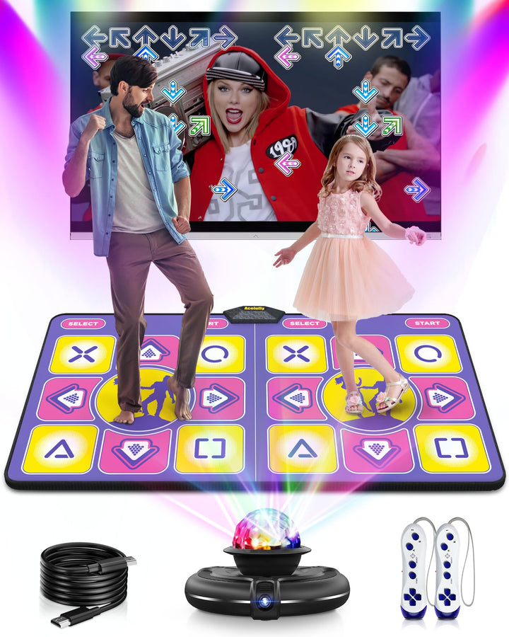 Elektronische Doppel-Tanzmatte für TV Mit Kamera, rutschfeste Tanzspielzeug für Kinder Erwachsene, G