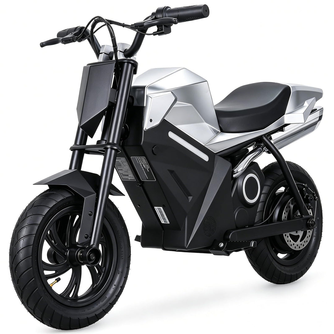Elektro Motorrad Kinder, 16 km Reichweite, 350W Motor, E Bike Kinder | 12.5 Zoll Geländereifen, 65 k