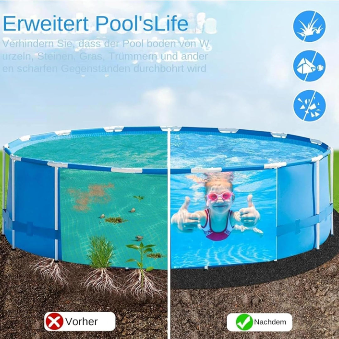 Pool-Auskleidung, nahtlos, verdickt, pannensicher, Pool-Bodenabdeckung, für Schwimmen, Terrasse, Ter