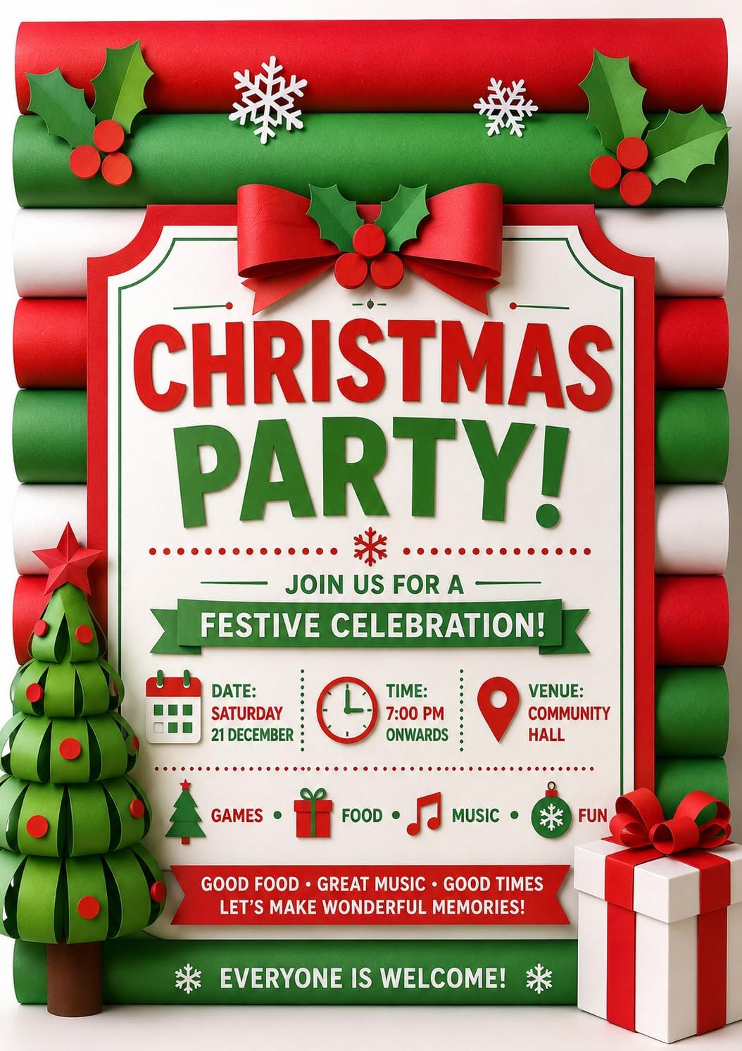 House &amp; Card of Paper HCP1032 Posterrolle, 10 m x 76 cm, mehrfarbig