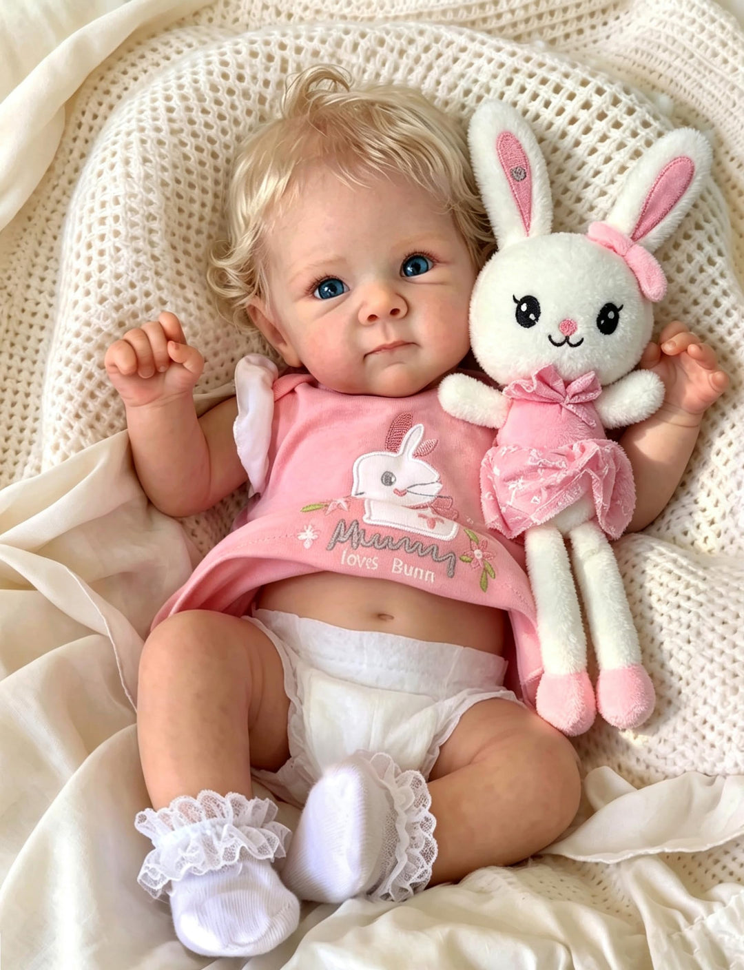 Zero pam Reborn Baby Vollsilikon Lebensecht,Reborn Baby Mädchen, 48CM Lebensechte Babypuppen Wie Ech