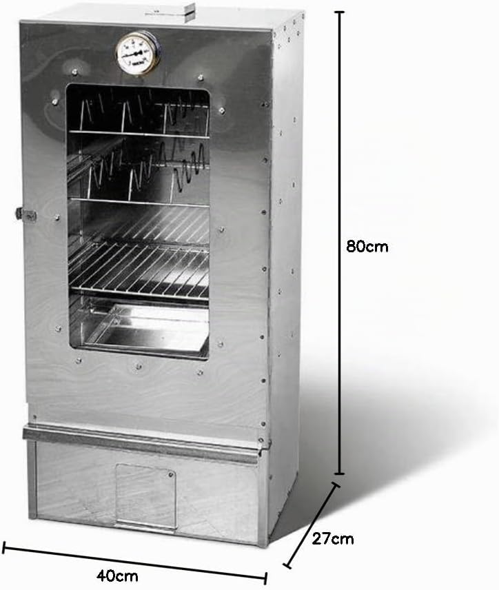 Multifunktions Räucherofen aus aluminiertem Stahl mit Sichtfenster