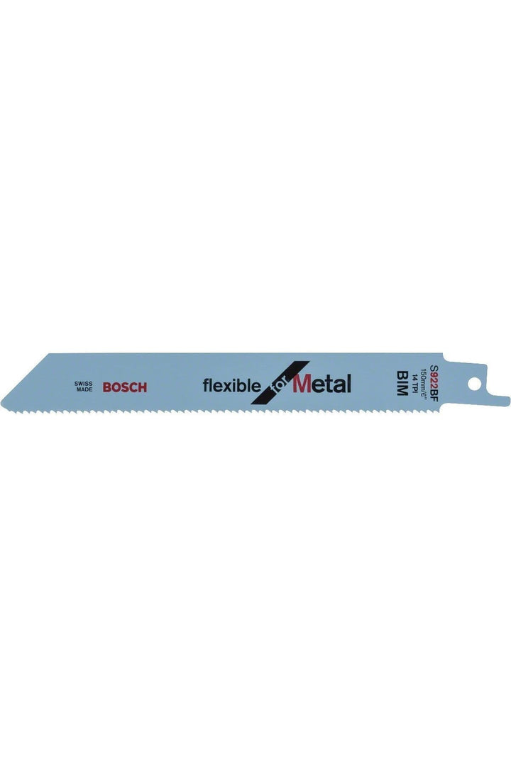 Bosch Professional 100 Stück Säbelsägeblatt S 922 BF Flexible for Metal (für Metall, 150 x 19 x 0,9