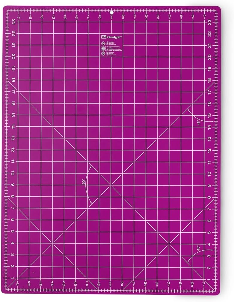 Prym Schneideunterlage 45 x 60 cm cm/inch pink, Kunststoff, 60 x 45 x 0.2 cm