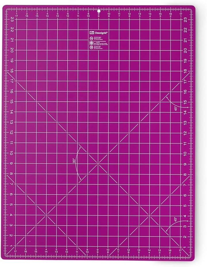 Prym Schneideunterlage 45 x 60 cm cm/inch pink, Kunststoff, 60 x 45 x 0.2 cm