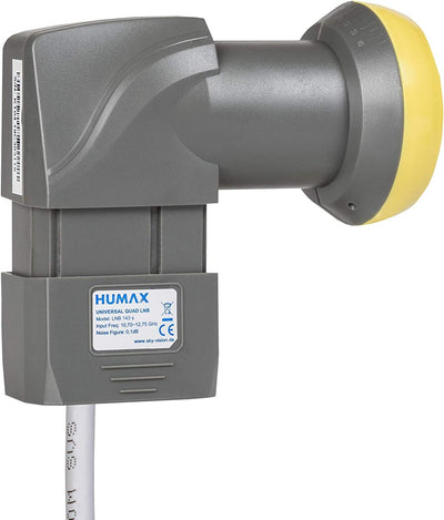 HUMAX Digital LNB 143s-B Quad Switch (Quad LNB, 4 Ausgänge, Wetterschutz, eingebauter Multischalter,