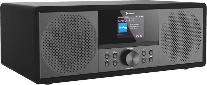 Denver MIR-270B Internet CD-Radio Internet, DAB+, UKW AUX, Bluetooth®, CD, Internetradio, UKW, schwa