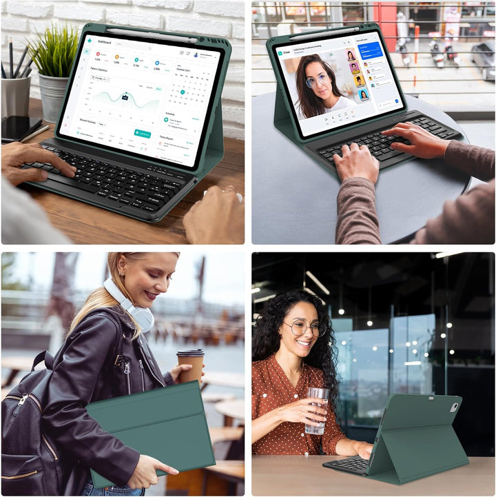IVEOPPE Hülle mit Tastatur für iPad pro 13" 2024 (M4), Magnetisch Bluetooth QWERTZ Tastatur für iPad