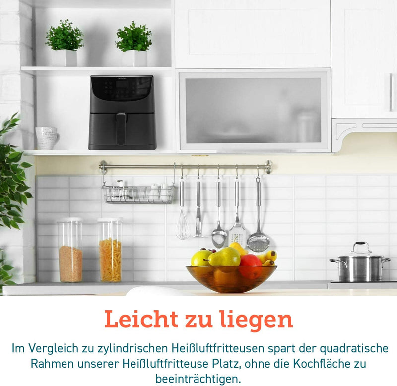 COSORI Heissluftfritteuse 3,5L, Heissluftfriteuse Ohne ÖL mit 13 Programmen, 1500W, Airfryer XL für