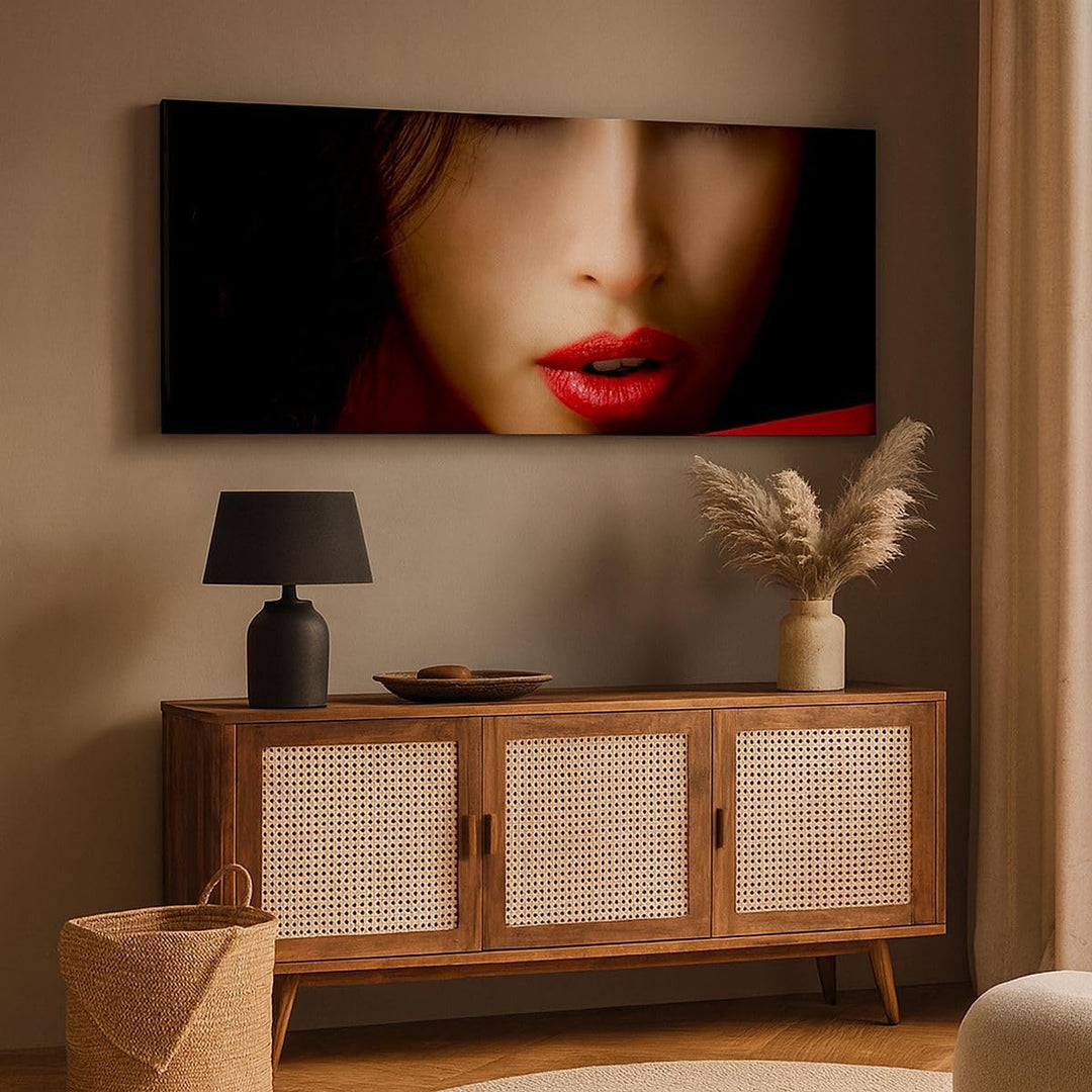 Wandbilder Dekoration Wohnzimmer Schönheit brünette eleganc mädchen Bilder auf Leinwand 120x50cm Lei