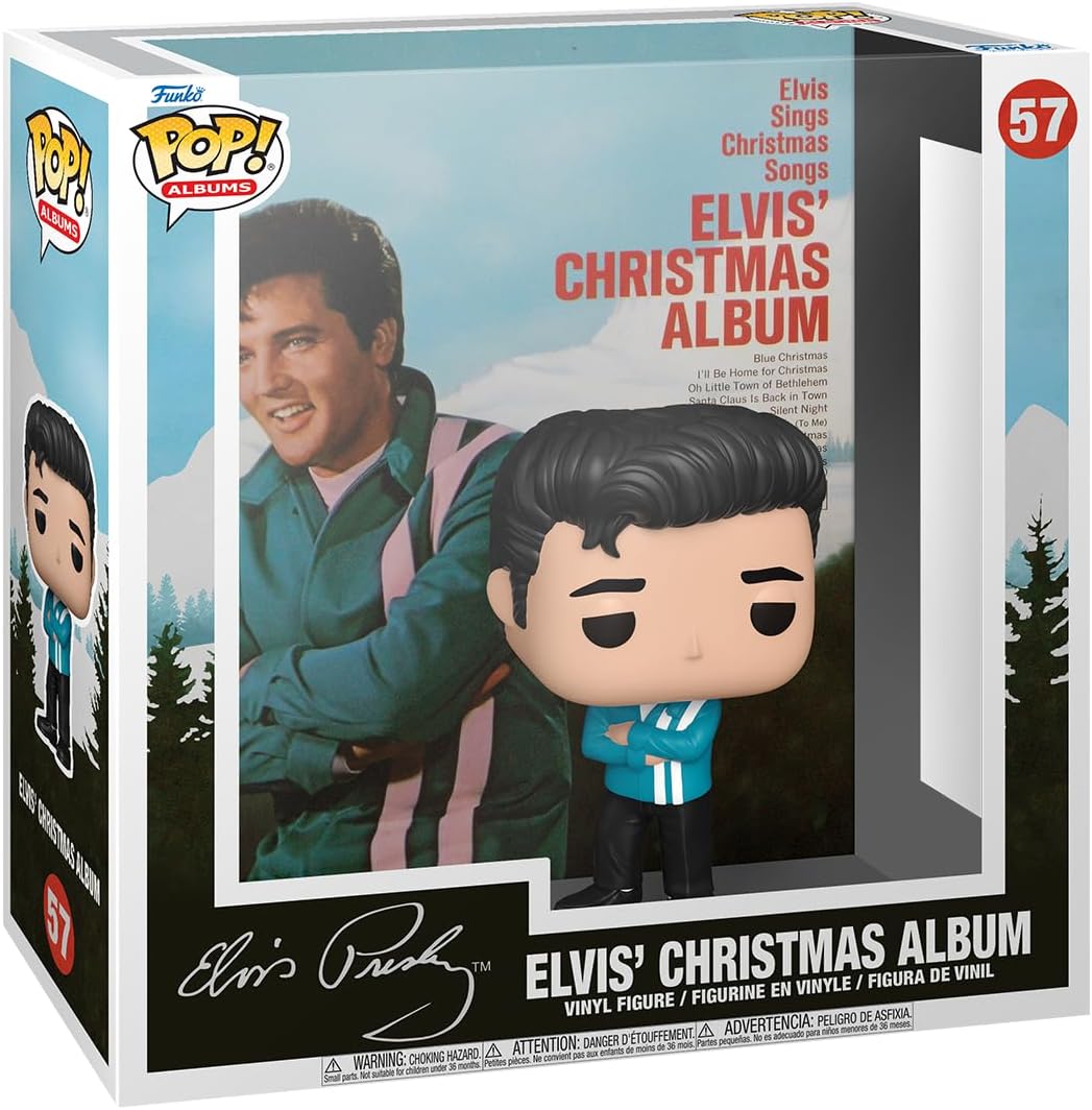 Funko Pop! Albums: Elvis Presley - Elvis Presley Xmas Album - Vinyl-Sammelfigur - Geschenkidee - Off