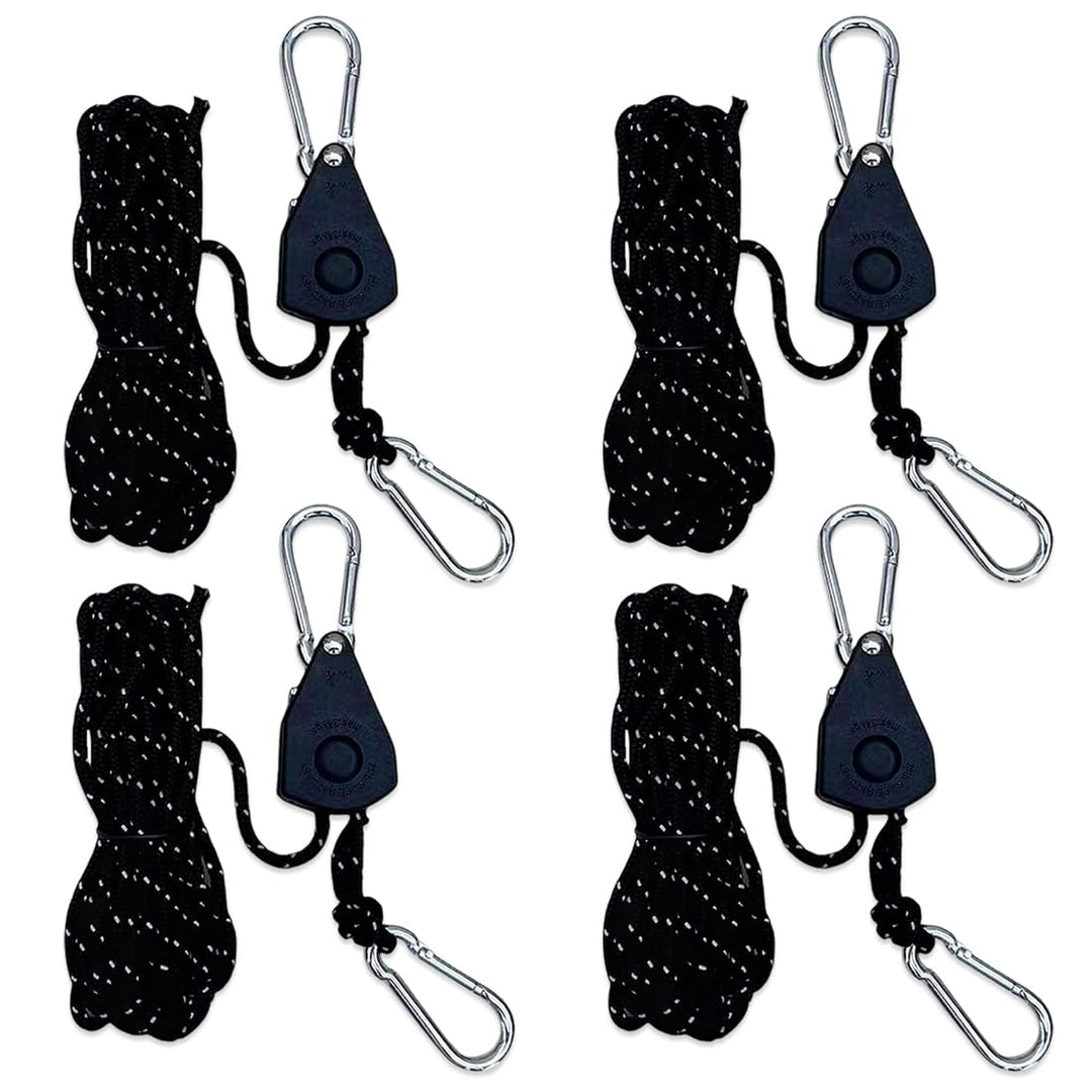 4er-Set verstellbare reflektierende Spannseile 4 m Seil 4 mm für Sonnensegel Befestigung Camping Zel