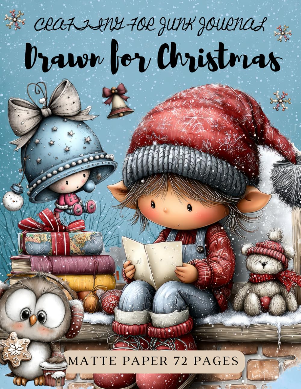 Drawn for Christmas Ephemera Book: High Quality Images Of People, For Paper Crafts, Junk Journals, C