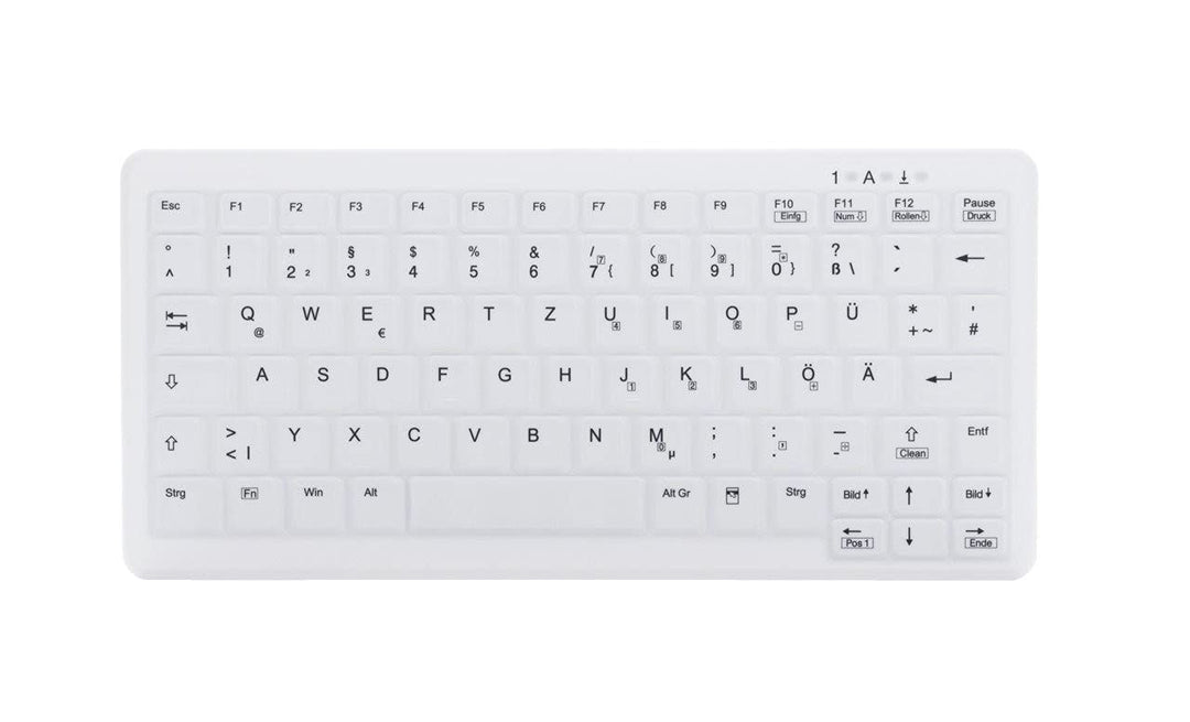 Cherry AK-C4110 Desinfizierbare Kabelose Hygienetastatur im Notebook-Design weiss
