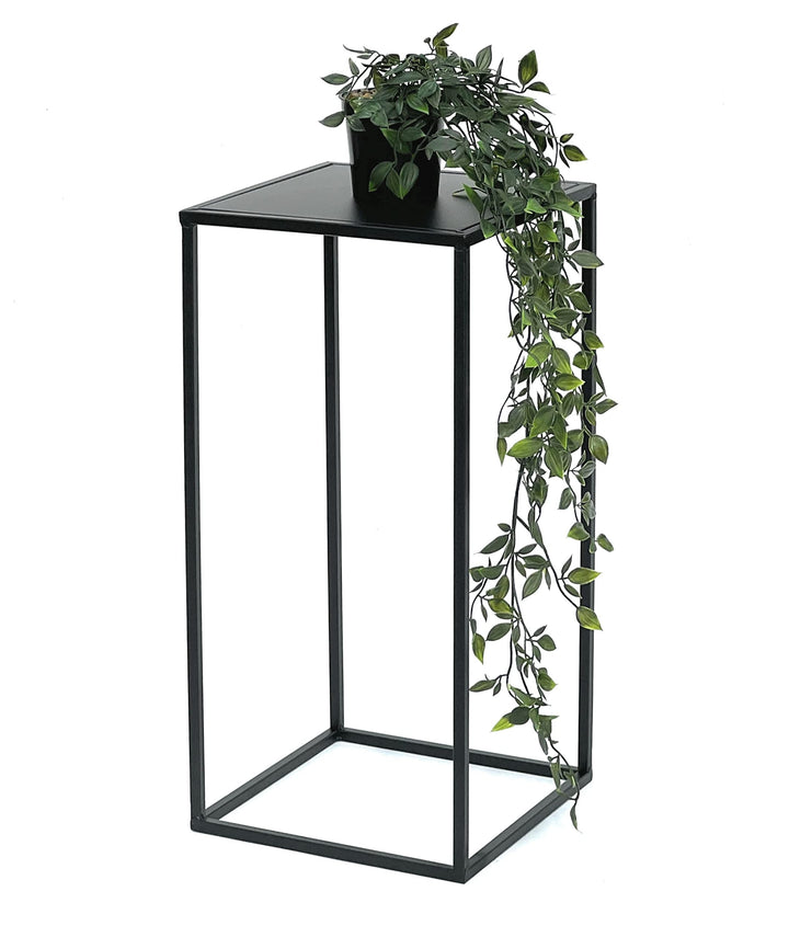 DanDiBo Blumenhocker Metall Schwarz Eckig 60-50 cm Blumenständer Beistelltisch 96312 Blumensäule Mod
