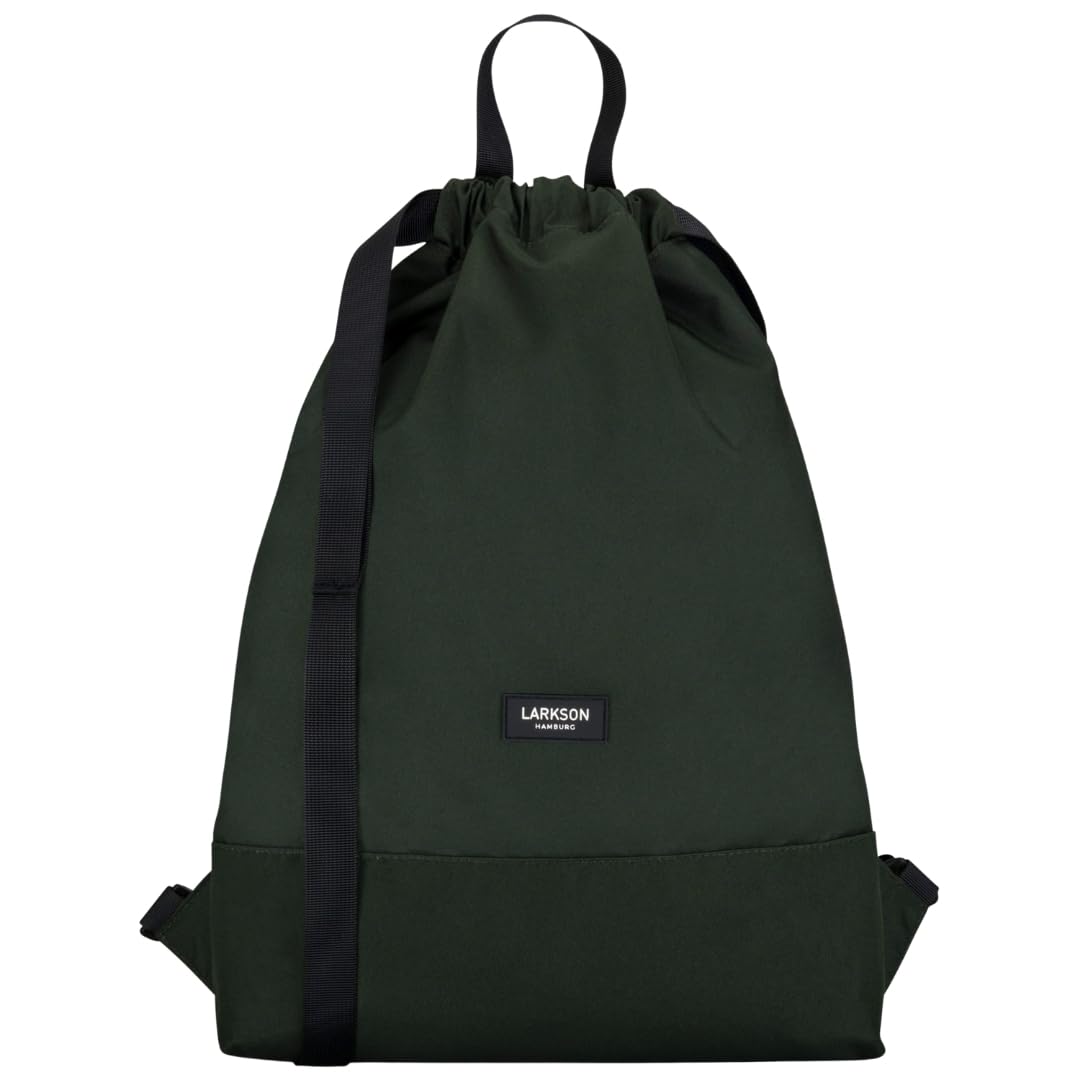 LARKSON Turnbeutel Damen &amp; Herren Dunkelgrün - No 7 - Rucksack Damen für Sport und Festival - Beutel