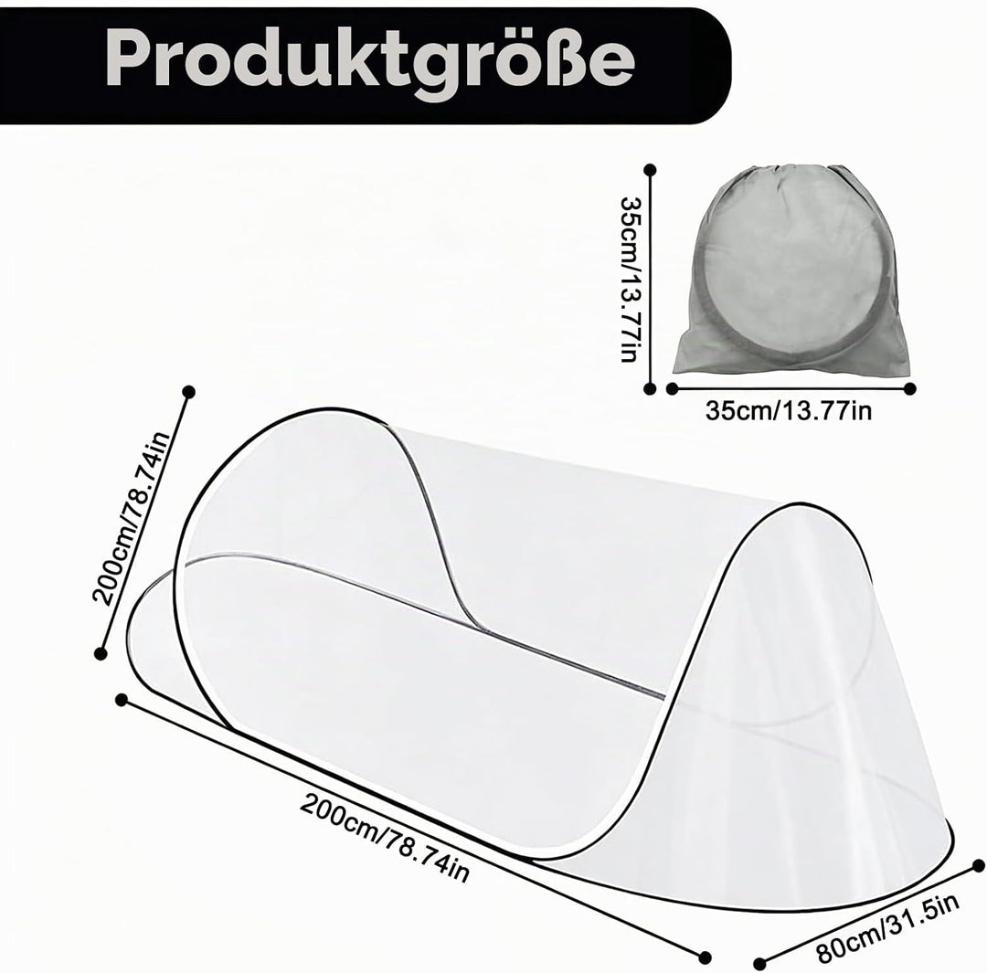 Pop-Up Moskitonetz Bett 200 x 80 x 56cm, Tragbares Faltbares Moskitonetz, Mückennetz Reise, Moskitoz