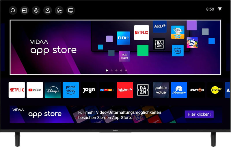 DYON Movie Smart 50 VX - 50 Zoll (126 cm) Fernseher (4K Ultra-HD Smart TV, Triple Tuner (DVB-C/-S2/-