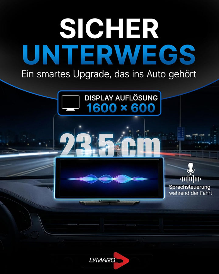 Wireless CarPlay Display & Android Display fürs Auto, tragbares Apple Auto CarPlay Display & Android