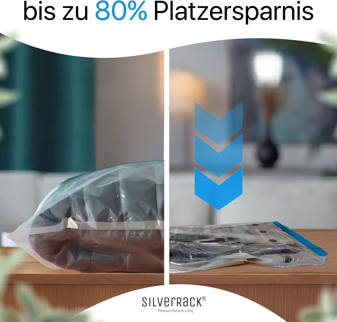 SilverRack Vakuumbeutel Reise zum Rollen [12 Stück] in 3 Grössen (4x 35x50 cm / 4x 40x60 cm / 4x 50x
