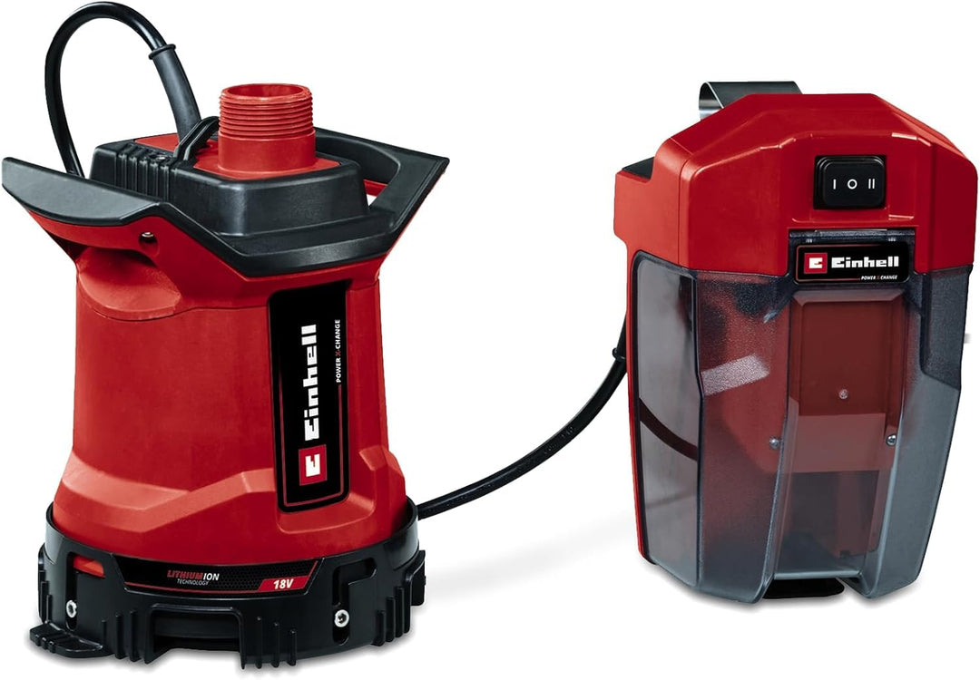 Einhell Akku-Schmutzwasserpumpe GE-DP 18/25 LL Li-Solo Power X-Change (18 V, 7.000 L/h Fördermenge,