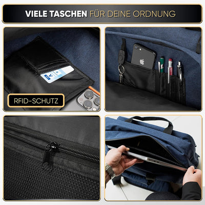 MALONUS Laptoptasche 15,6" | Gepäcktägertasche für Büro | Fahrradtasche für Studium | Arbeitstasche