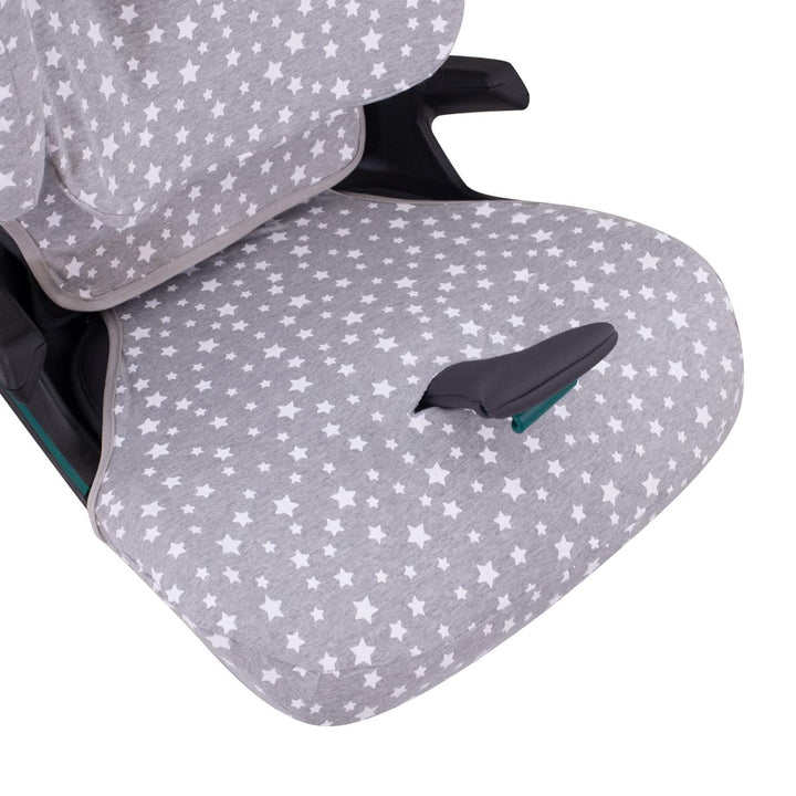 JYOKO Kids Bezug kompatibel mit Britax Romer Kidfix, aus Baumwolle (Romer Kidfix I-Size, White Star)