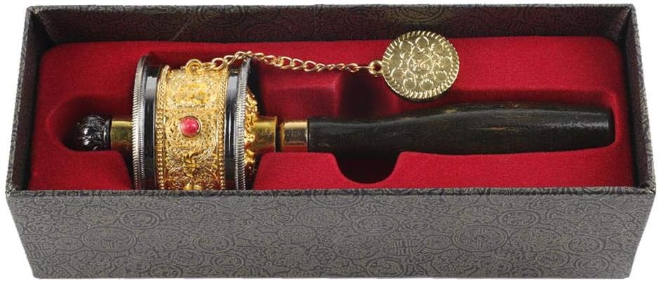 Tibetische Gebetsmühle, Tibetisch Buddhistische Gebetsmühle, Legierung tibetischer Buddhismus Sechs
