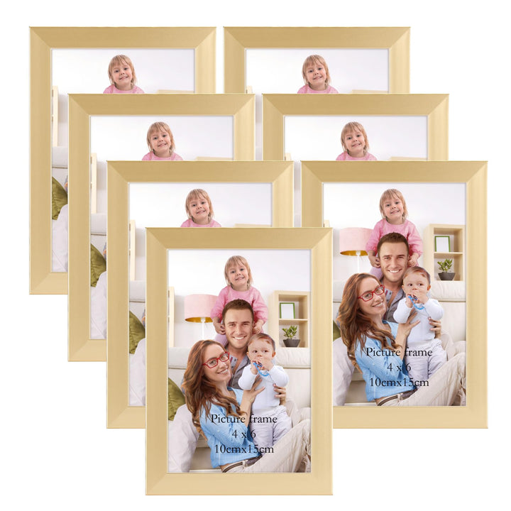 Giftgarden Bilderrahmen, 10 x 15 cm, goldfarben, 7 Stück 10x15cm Gold, 10x15cm Gold