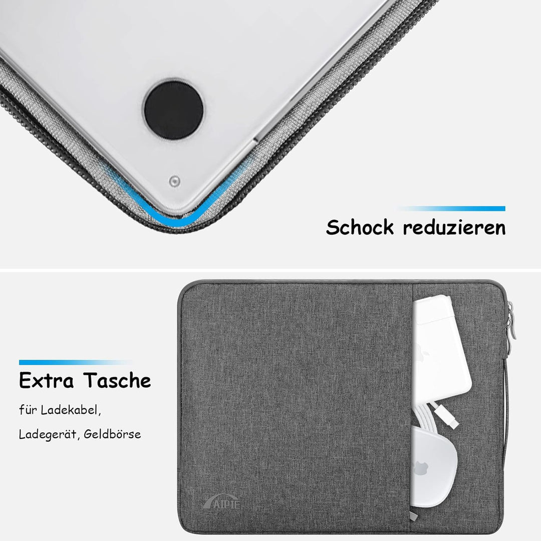 Laptoptasche 17,3 16 15,6 14 13,6 13 11,6 Zoll Schutz Laptophülle mit Griff 2 Fach Notebooktasche Ac