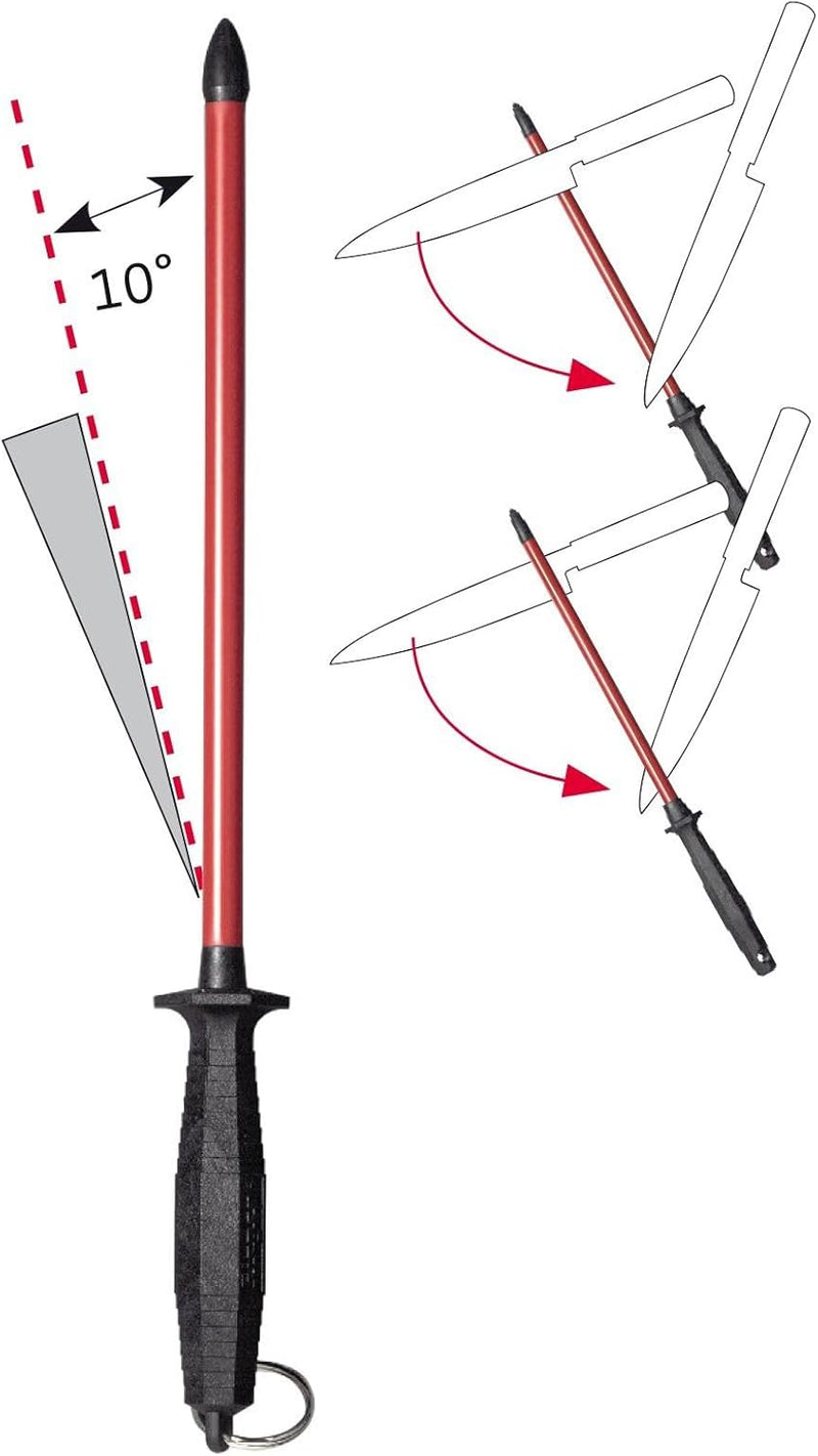 Westmark Wetzstab, Länge: 50,6 cm, Sinterrubin/Kunststoff, Sieger-Long-Life, Rot/Schwarz, 19722260 5