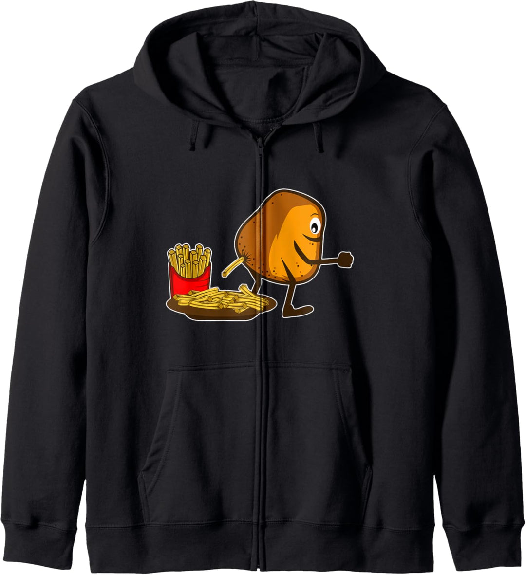 French Fries Potato Pooping Fries Humor Kapuzenjacke