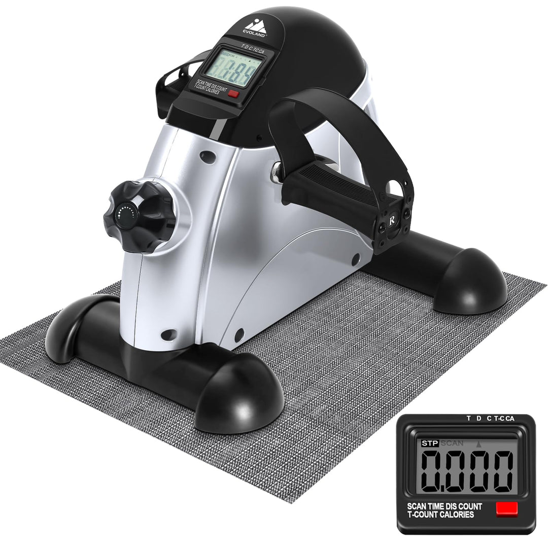 EVOLAND Heimtrainer Mini Fitnessbike, Arm und Beintrainer Pedaltrainer mit LCD Display, Hometrainer
