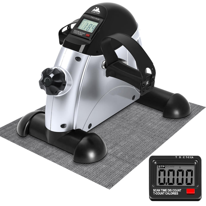 EVOLAND Heimtrainer Mini Fitnessbike, Arm und Beintrainer Pedaltrainer mit LCD Display, Hometrainer
