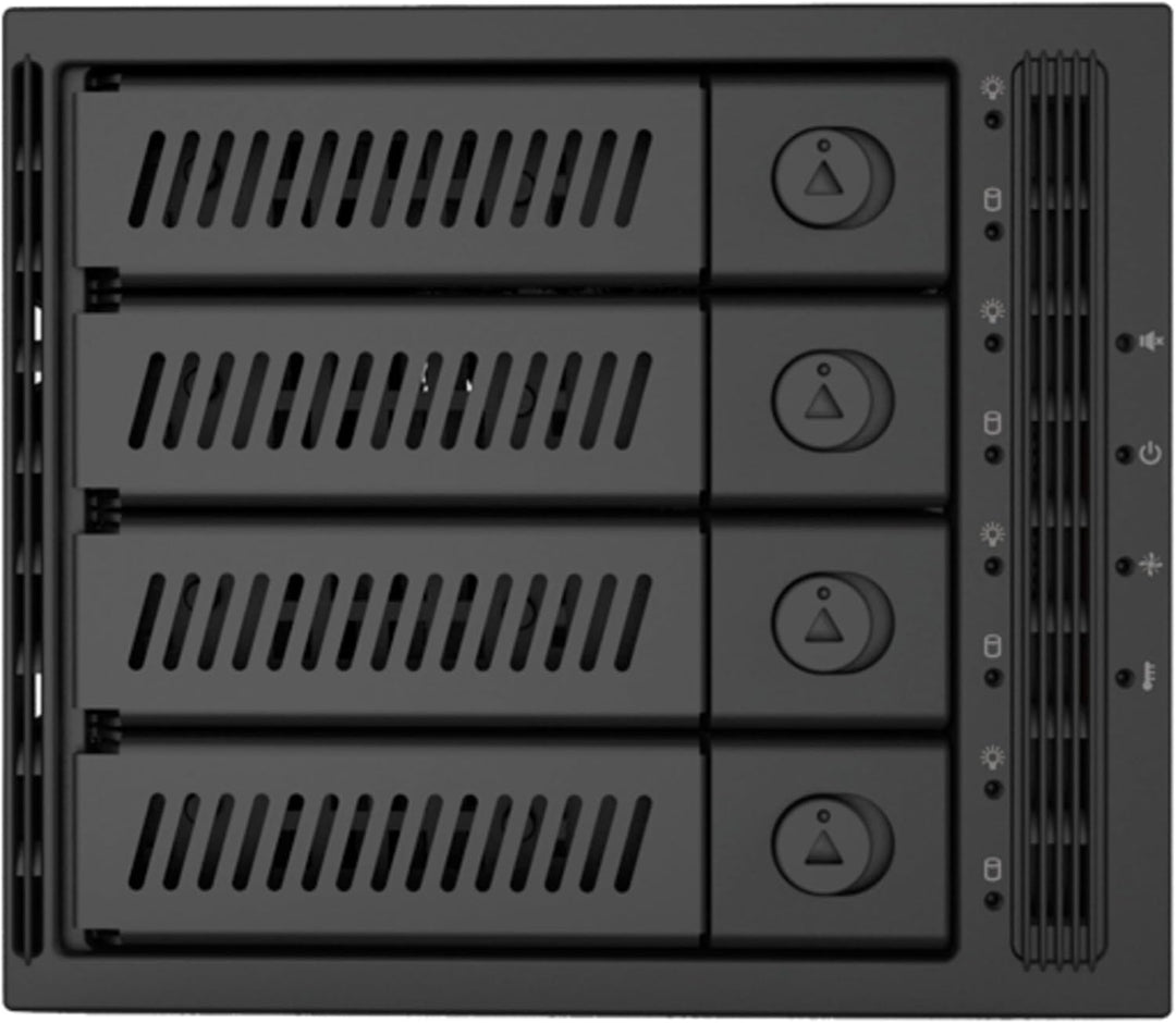 Chieftec CMR-3141SAS Panel BAHÍA Disco Duro para 4 HDD/SSD (3,5"/ 2,5"), ocupa 3 ranuras de 5,25"