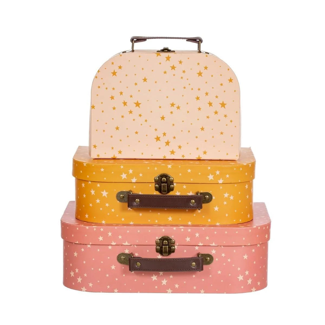 Kofferst LITTLE STARS 3-er Set laschsrosa