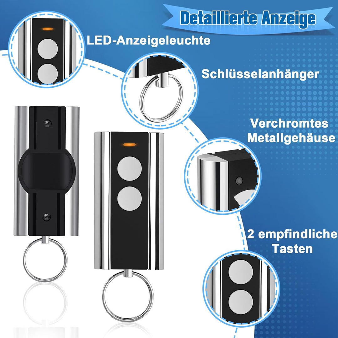 pepape 2 Stück für Normstahl Handsender RCU 433-2K, RCU 433-4K, EA433 2KM | Kompatibel mit Entremati