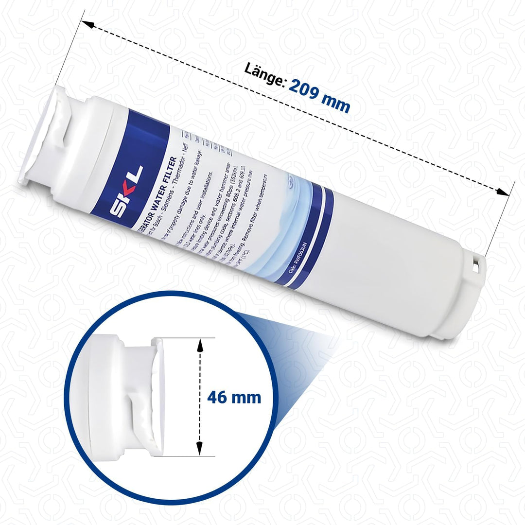 VIOKS 1x Wasserfilter Kühlschrank Side By Side Ersatz für Bosch Neff Ultra Clarity Siеmens Wasserfil