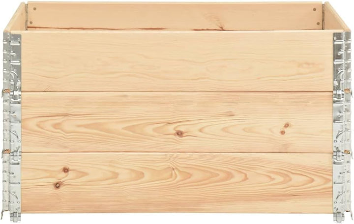 vidaXL 3X Kiefernholz Massiv Palettenrahmen Aufsatzrahmen Hochbeet Gartenbeet Pflanzbeet Europalette