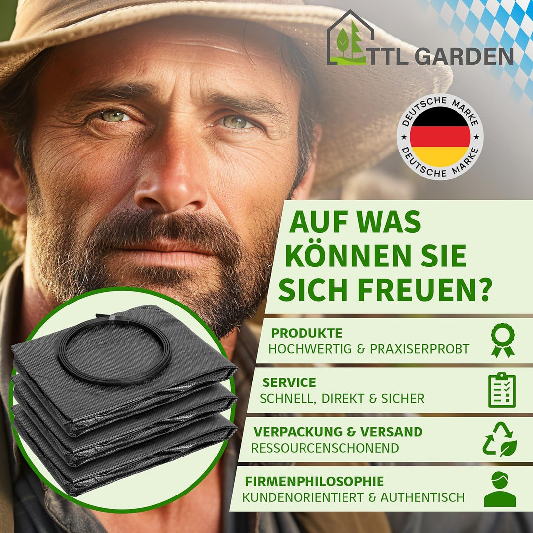 TTL Garden 3x 272L SUPER SOLID Gartensack grau - DOPPELTER BODEN 2x200 gsm extra stabil & reissfest