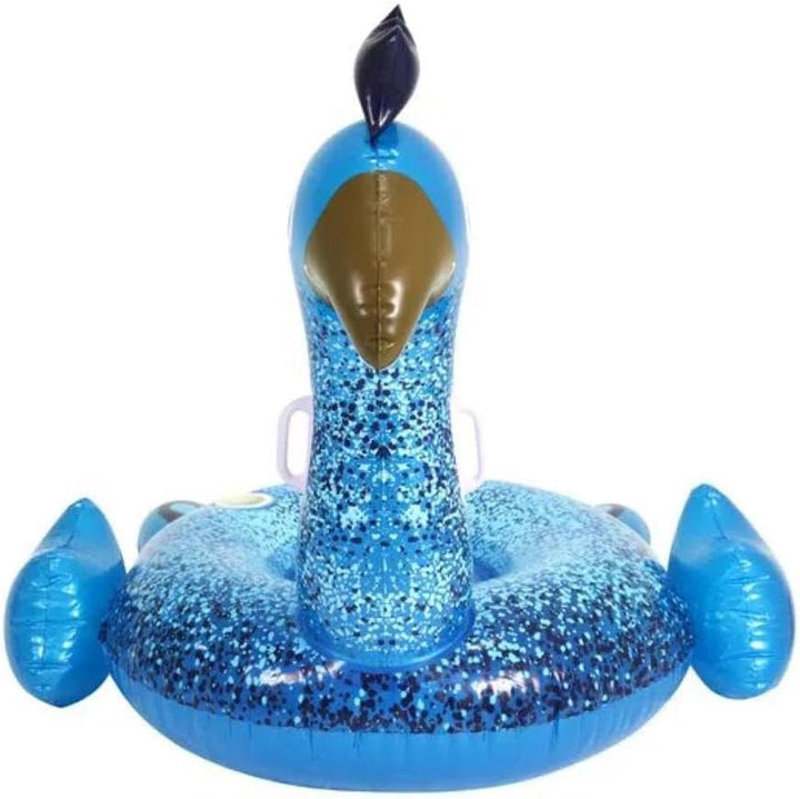Aufblasbarer Ride-On Pfau 198 cm Blau, Blau