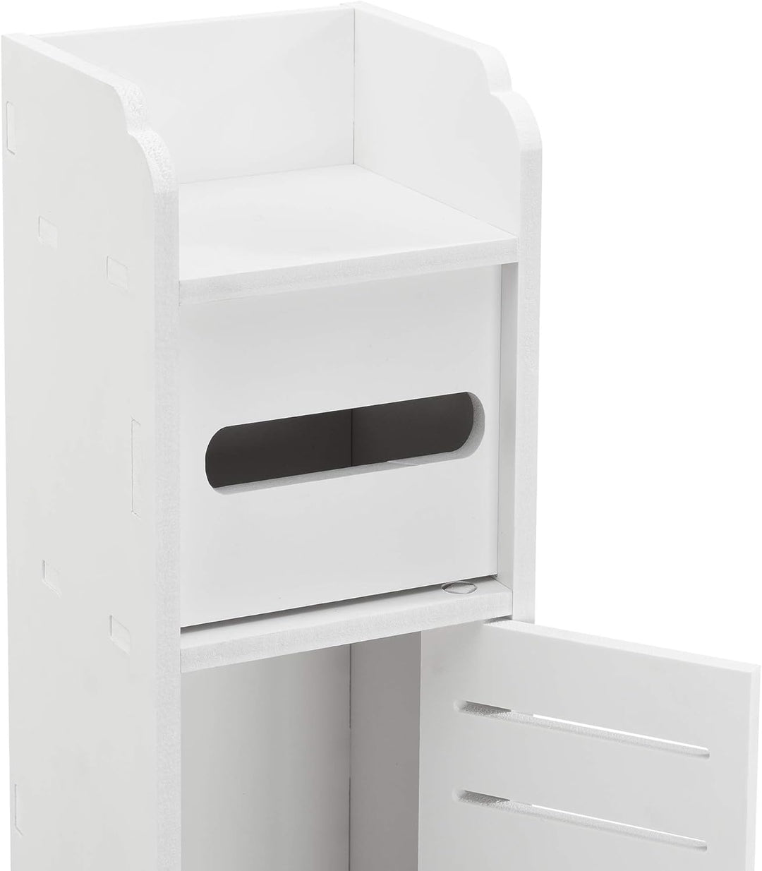 [en.casa] Toilettenpapierhalter mit Schranktür 80 x 15 x 15 cm Badezimmerschrank Badschrank Badregal