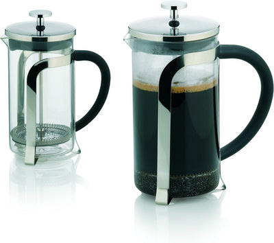 Kela 10852 Kaffeebereiter, 6 Tassen, 1,0 l, Glas/Edelstahl, Venecia, 1,0 L