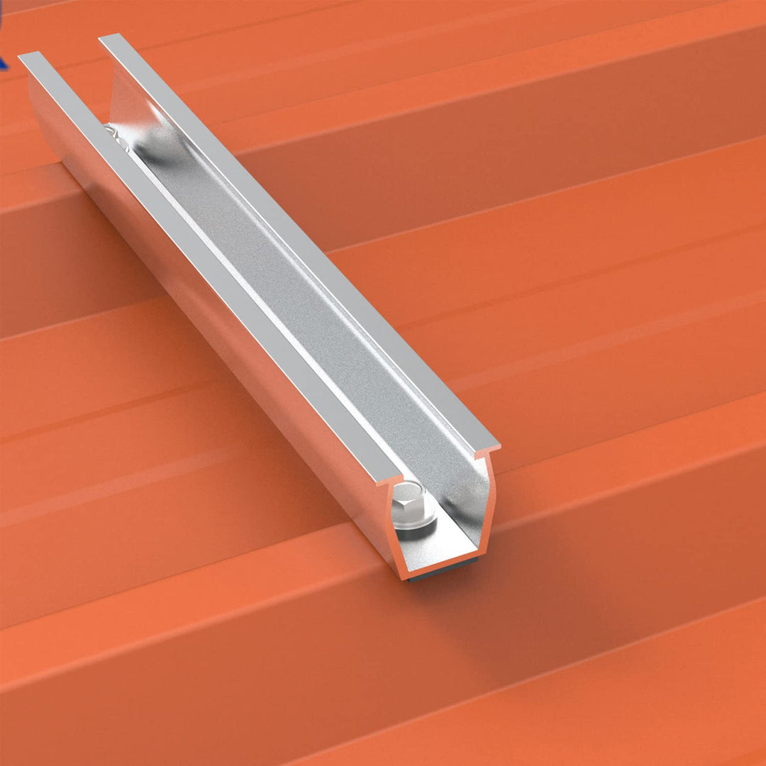 Solarmodul Alu Halterung,Montageschiene Solarmodule Panel Befestigungsschiene Trapezblech Dachhalter
