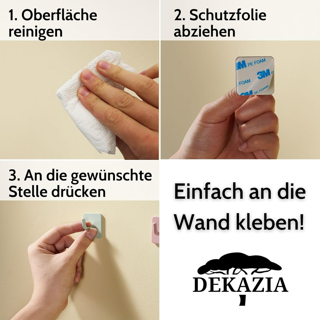 DEKAZIA® 8 Kleiderhaken Kinder rosa | Garderobenhaken Kinder Kindergarderobe Haken Kindergarderobe H