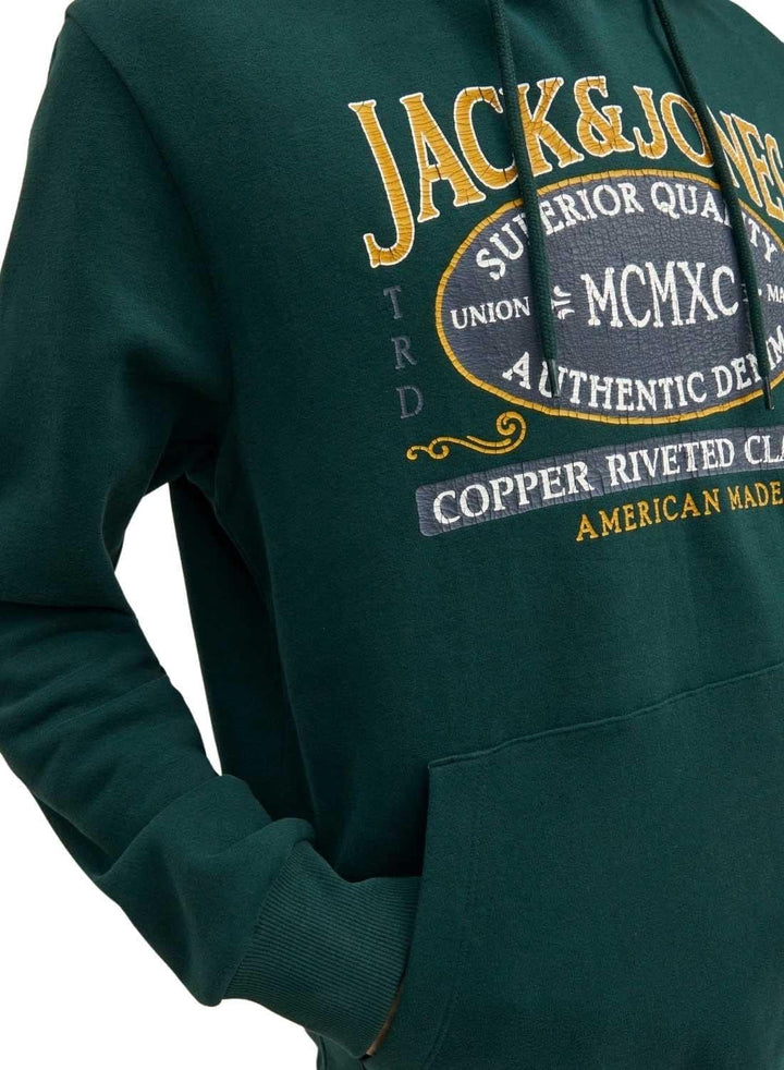JACK & JONES Herren Jjnewdenim Sweat Hood Sweatshirt M Pine Grove, M Pine Grove